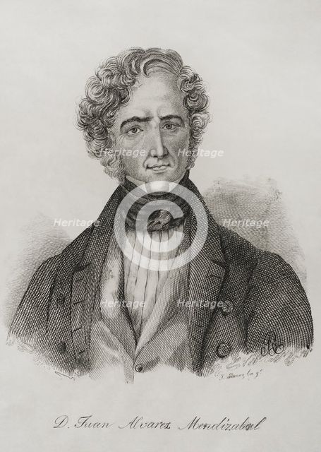 Juan Alvarez de Mendizábal (1790-1853), Spanish politician and financier..., 1845.  Creator: Jose Gomez.