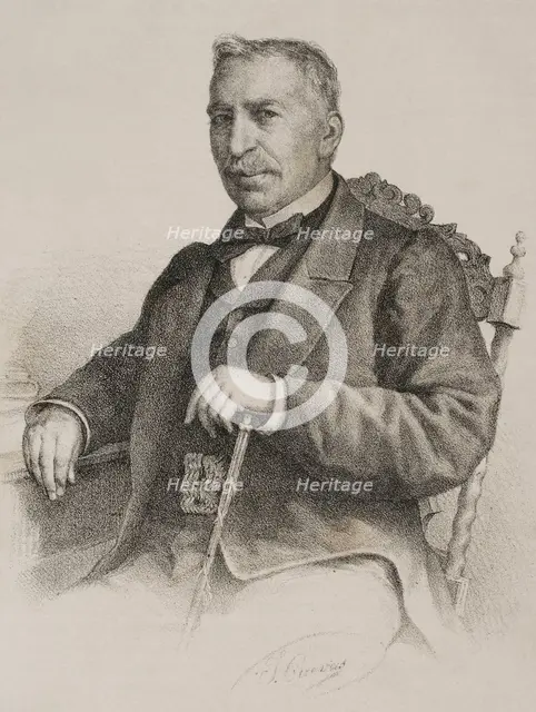 Juan Antonio Zaratiegui Celigüeta (1804-1873), Spanish military officer, 1869. Creator: Jose Cuevas.