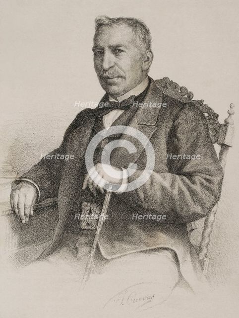 Juan Antonio Zaratiegui Celigüeta (1804-1873), Spanish military officer, 1869. Creator: Jose Cuevas.
