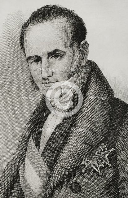 Juan Bautista Erro y Azpiroz (1773-1854), Spanish philologist, minister of Ferdinand VII..., 1842.  Creator: Jose Gomez.