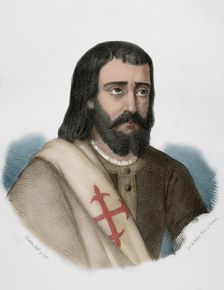 Juan de Carvajal, (d1312), Castilian knight and commander of the Order of Calatrava, 1869. Creator: Santiago Llanta