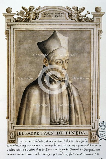 Juan de Pineda (1558-1637). Spanish jesuit. Author of 'Commentarium in job', in the book 'Libro d…
