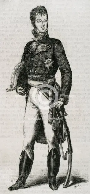 Juan Díaz Porlier, Spanish military, Field Marshal, 1853.  Creator: Bernardo Rico.