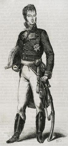 Juan Díaz Porlier, Spanish military, Field Marshal, 1853. Creator: Bernardo Rico