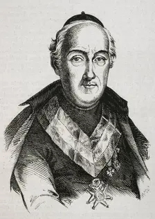 Juan Escoiquiz, (1747-1820), Spanish writer, politician and clergyman, 1853. Creator: Bernardo Rico