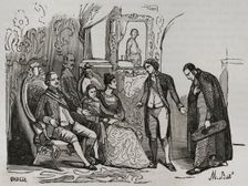 Juan Escóiquiz, canon of Saragossa, is appointed tutor to the Prince of Asturias, c1795, (1851). Creator: Unknown