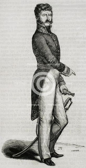 Juan Martín Díez, known as El Empecinado, (Castrillo de Duero, 1775-Roa, 1825), Leader..., 1853. Creator: Ildefonso Cibera.