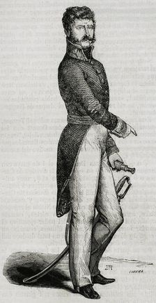 Juan Martín Díez, known as El Empecinado, (Castrillo de Duero, 1775-Roa, 1825), Leader..., 1853. Creator: Ildefonso Cibera