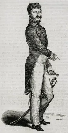 Juan Martín Díez, known as El Empecinado, (Castrillo de Duero, 1775-Roa, 1825), Leader..., 1853. Creator: Ildefonso Cibera