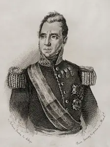 Juan Palarea Blanes, so-called "El Médico" (baptised 1780-1842), Spanish military, 1845. Creator: Jose Gomez