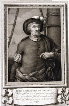 Juan Sebastián de Elcano (1476-1526), Spanish navigator and explorer, engravingof the collection…