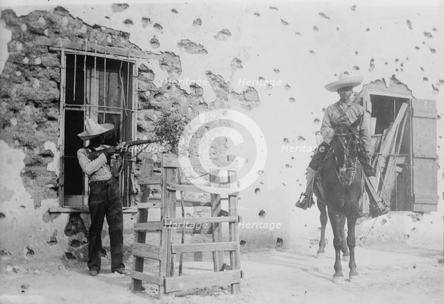 Juarez, Adobe house riddled, between c1910 and c1915. Creator: Bain News Service.