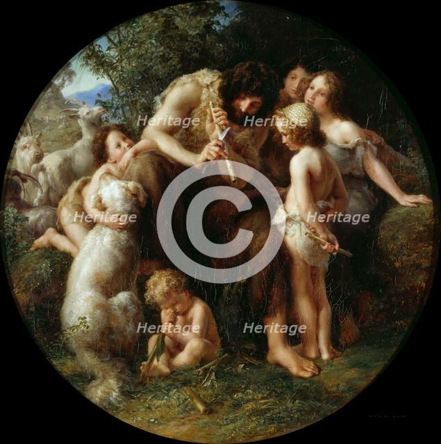 Jubal, the father of flute, 1839. Creator: Kloeber, August von (1793-1864).