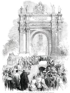 Jubilee of St. Sang, at Bruges - the Procession to the Cathedral, 1850. Creator: Unknown