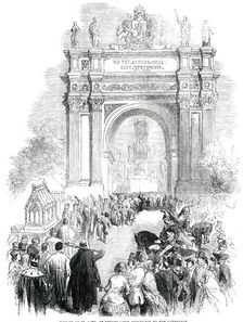 Jubilee of St. Sang, at Bruges - the Procession to the Cathedral, 1850. Creator: Unknown