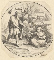 Judah and Tamar, 1640. Creator: Wenceslaus Hollar