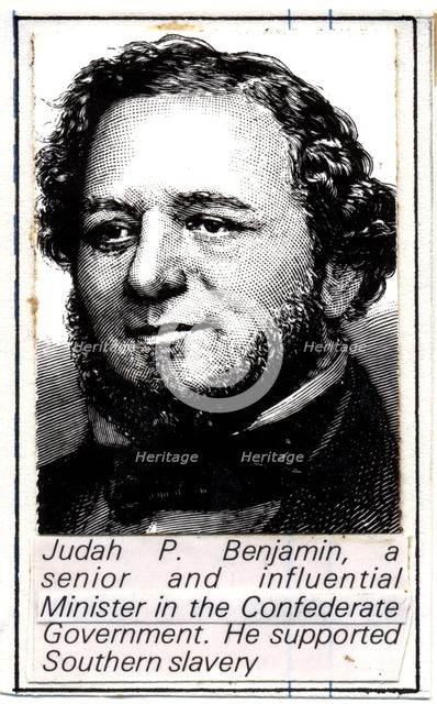 Judah P Benjamin (1811-1884). Creator: Unknown.