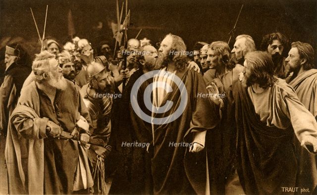 Judas betrays his master, 1922. Creator: Henry Traut.