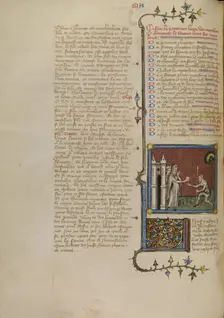 Judas Dispatching a Letter from the Jews of Jerusalem to the Jews in Egypt, about 1360-1370. Creator: Master of Jean de Mandeville