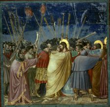 Judas Kiss 1305 - 1306, fresco by Giotto