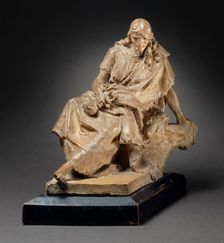 Judas Holding a Rope and a Sack of Gold, c.1890. Creator: Mauro Benini