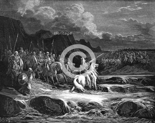 Judas Maccabaeus leading Jewish army into battle. Artist: Unknown