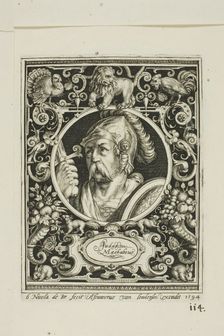 Judas Macabee, plate six from The Nine Worthies, 1594. Creator: Nicolaes de Bruyn