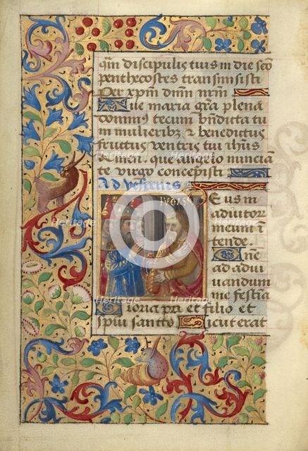Judas Paying Pieces of Silver; Poncher Hours, about 1500. Creator: Master of Cardinal Bourbon.
