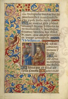 Judas Paying Pieces of Silver; Poncher Hours, about 1500. Creator: Master of Cardinal Bourbon