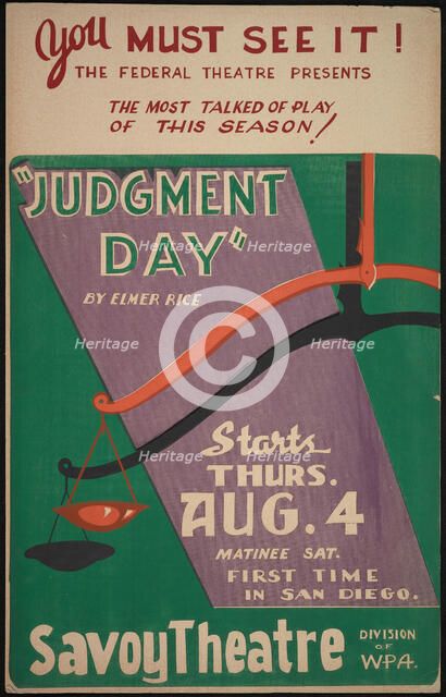 Judgment Day, San Diego, 1938. Creator: Unknown.