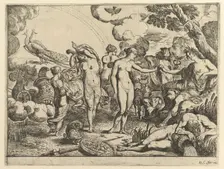 Judgment of Paris, 1610-42. Creator: Pierre Brebiette
