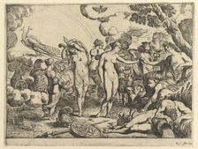 Judgment of Paris, 1610-42. Creator: Pierre Brebiette