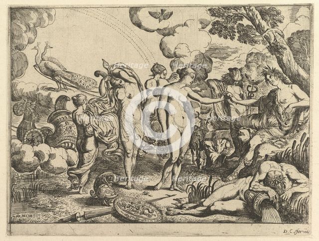 Judgment of Paris, 1610-42. Creator: Pierre Brebiette.