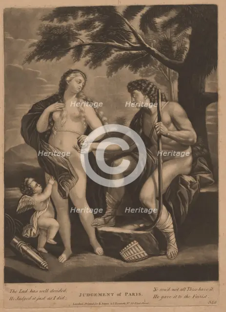 Judgment of Paris, 1770s/1780s. Creator: Unknown.