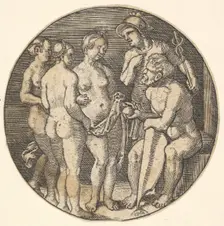 Judgment of Paris (copy), 16th century. Creators: Barthel Beham, Jacob Binck