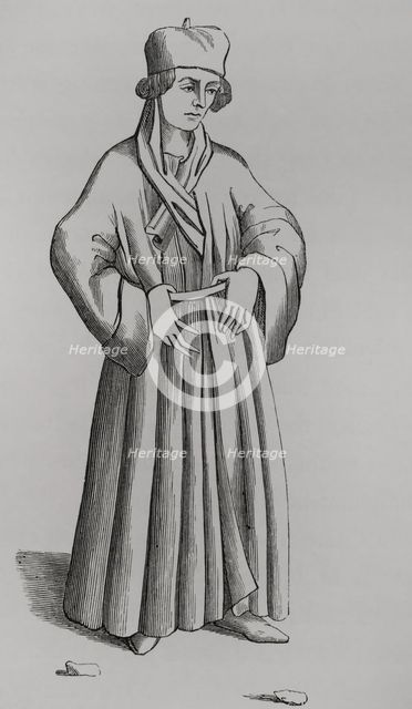 Judge, 15th century, (1878). After a drawing in "Proverbes, Adages, etc", 15th century.  Creator: Unknown.