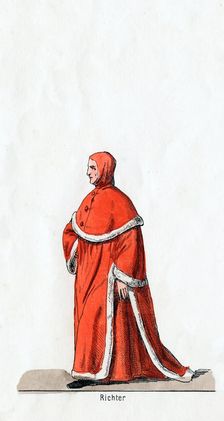 Judge, costume design for Shakespeare's play, Henry VIII, 19th century