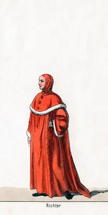 Judge, costume design for Shakespeare's play, Henry VIII, 19th century