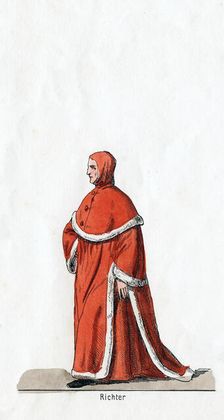Judge, costume design for Shakespeare's play, Henry VIII, 19th century