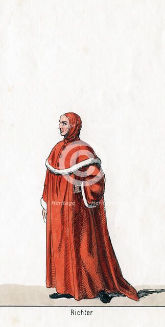 Judge, costume design for Shakespeare's play, Henry VIII, 19th century. Artist: Unknown