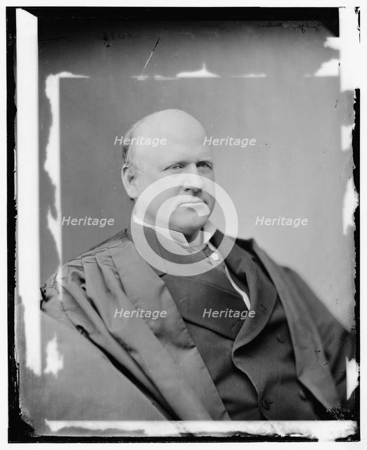 Judge John Marshall Harlan, Supreme Court, between 1865 and 1880. Creator: Unknown.