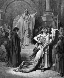Judgement of Solomon 1866. Artist: Gustave Doré