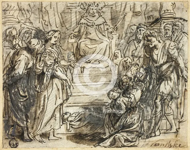 Judgement of Solomon, n.d. Creator: Abraham Jansz van Diepenbeeck.