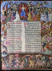 Judgement Day, miniature in the manuscript Missal of Saint Eulalia 1400-1405, by Rafael Destor…