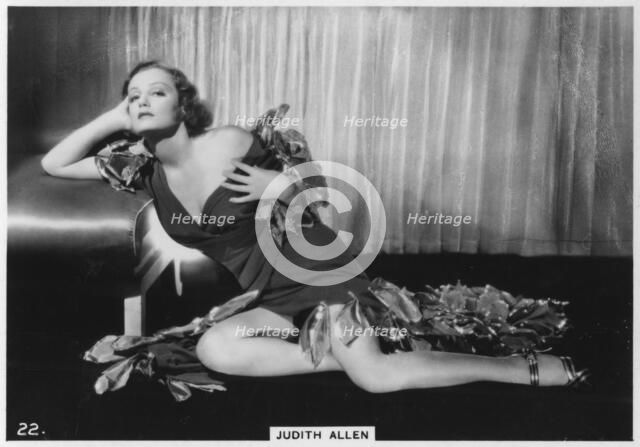 Judith Allen, American film actress, c1938. Artist: Unknown
