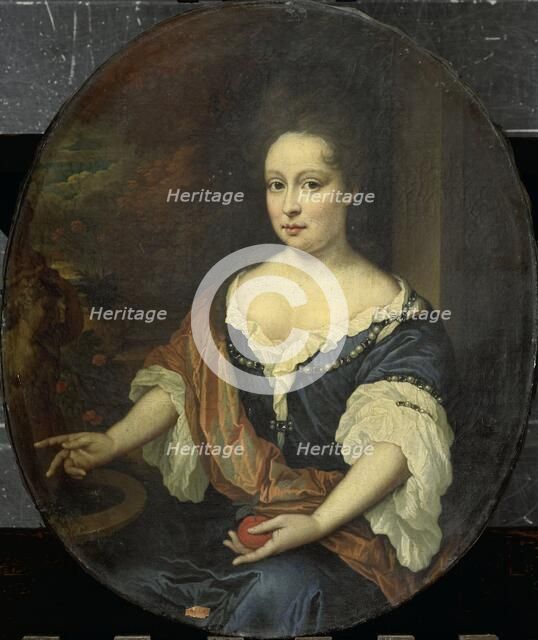 Judith Allijn (d 1702), Wife of Harmen Lijnslager, 1699. Creator: Johannes van Haensbergen.