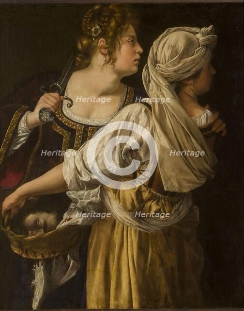 Judith and her maid Abra, ca 1613.