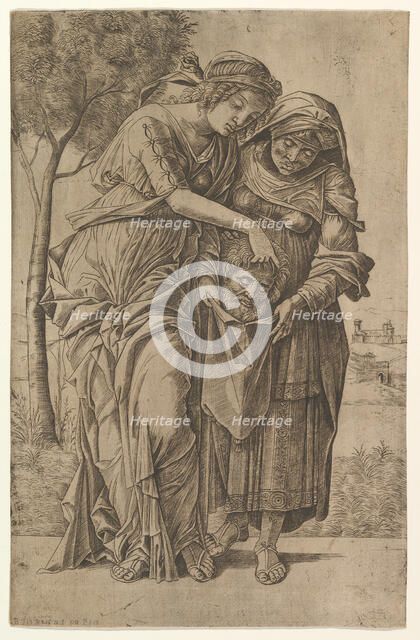 Judith and her maidservant with the head of Holofernes, 1500-1530. Creator: Girolamo Mocetto.
