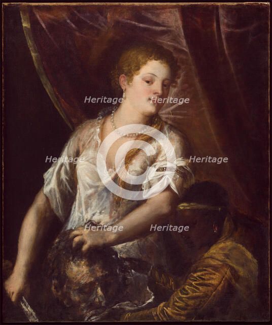 Judith and Her Maidservant with the Head of Holofernes, c1570. Creator: Titian.