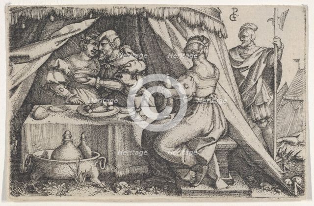 Judith and Holofernes Dining. Creator: Georg Pencz.